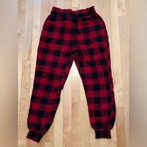 Garage Red and Black Plaid Pajama Pants